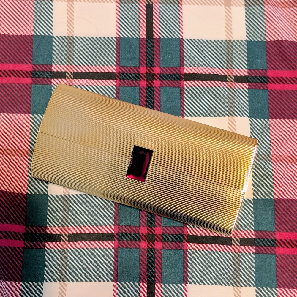 Estee Lauder Gold Clutch Box Bejeweled